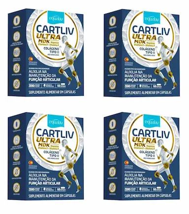 Kit 4 Suplementos Cartiliv Ultra MDK 60 Cápsulas - Equaliv